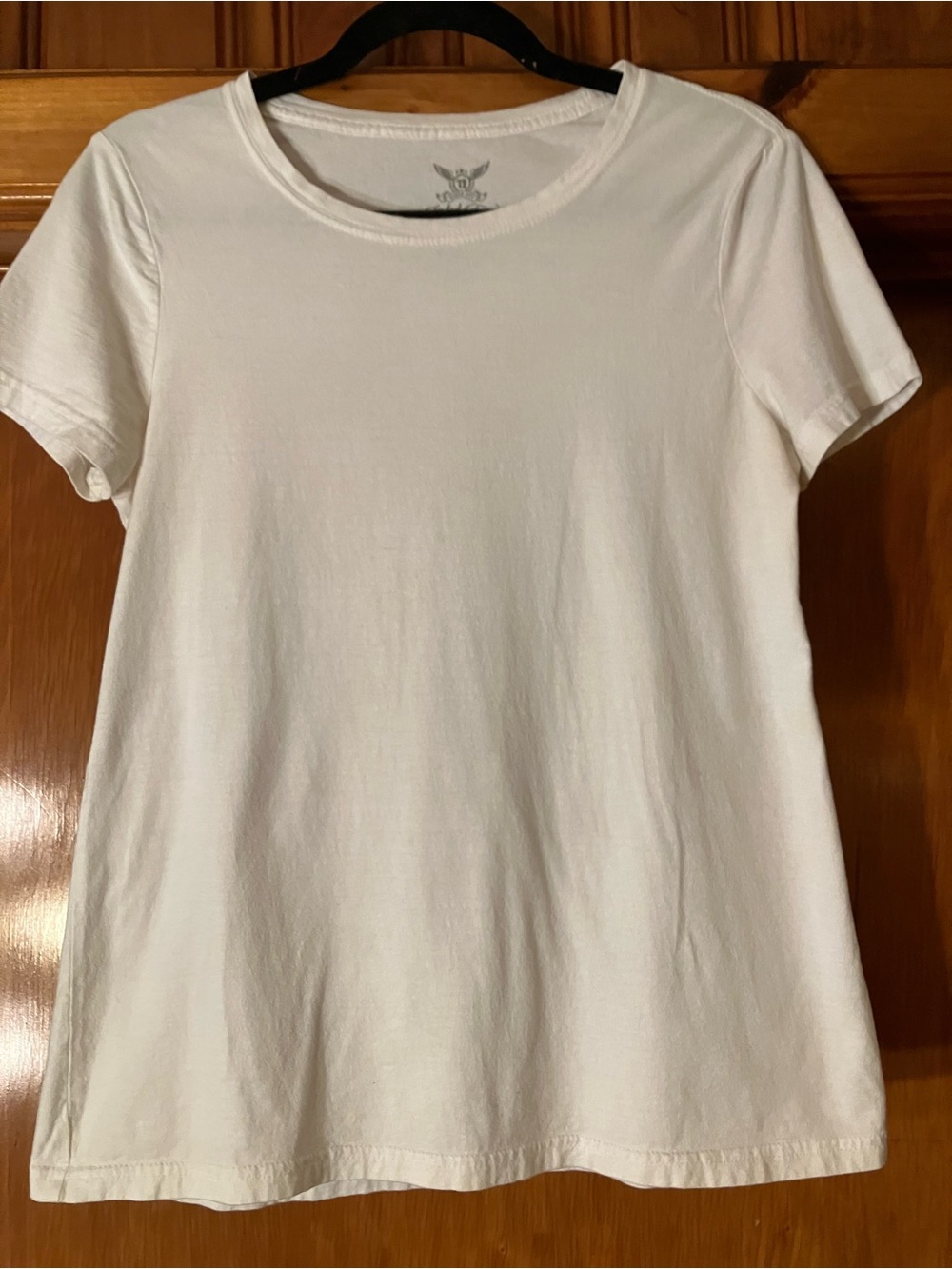 Faded Glory White Short Sleeve Scoop Neck Tee